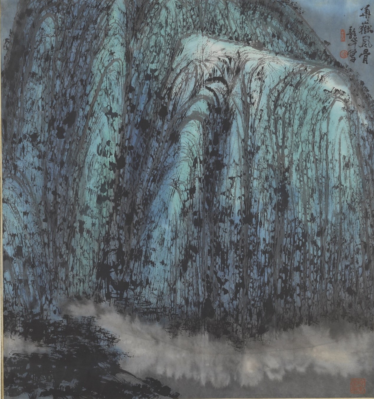 <h2>华岳风骨</h2><p>作者：周韶华（1929--）</p><p>创作年代：1981年</p><p>规格：83cm×78cm</p><p>品类：中国画</p>